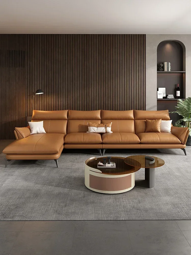 Modern Light Luxury Leather Sofa Set for Living Room
Modern Light Luxury Leather Sofa Set for Living Room