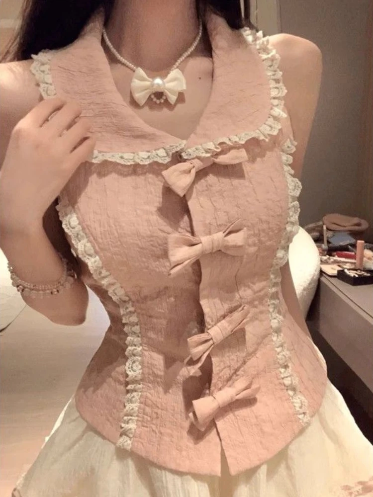 Sweet Pink Bowknot Lace Dress Set Women Cute Lolita Style Ruffle Skirt Fashion Outfits Japanese Slim Kawaii Elegant Daily Wear
Sweet Pink Bowknot Lace Dress Set Women Cute Lolita Style Ruffle Skirt Fashion Outfits Japanese Slim Kawaii Elegant Daily Wear