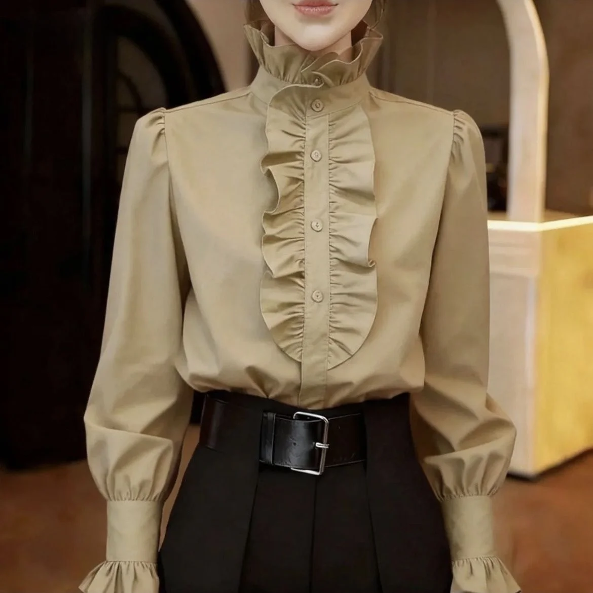 Unique Wood ain irt Women's Luxury Sle Spring Autumn New Irregular Sweet Top Dopane Matching Lightweight
Unique Wood ain irt Women's Luxury Sle Spring Autumn New Irregular Sweet Top Dopane Matching Lightweight