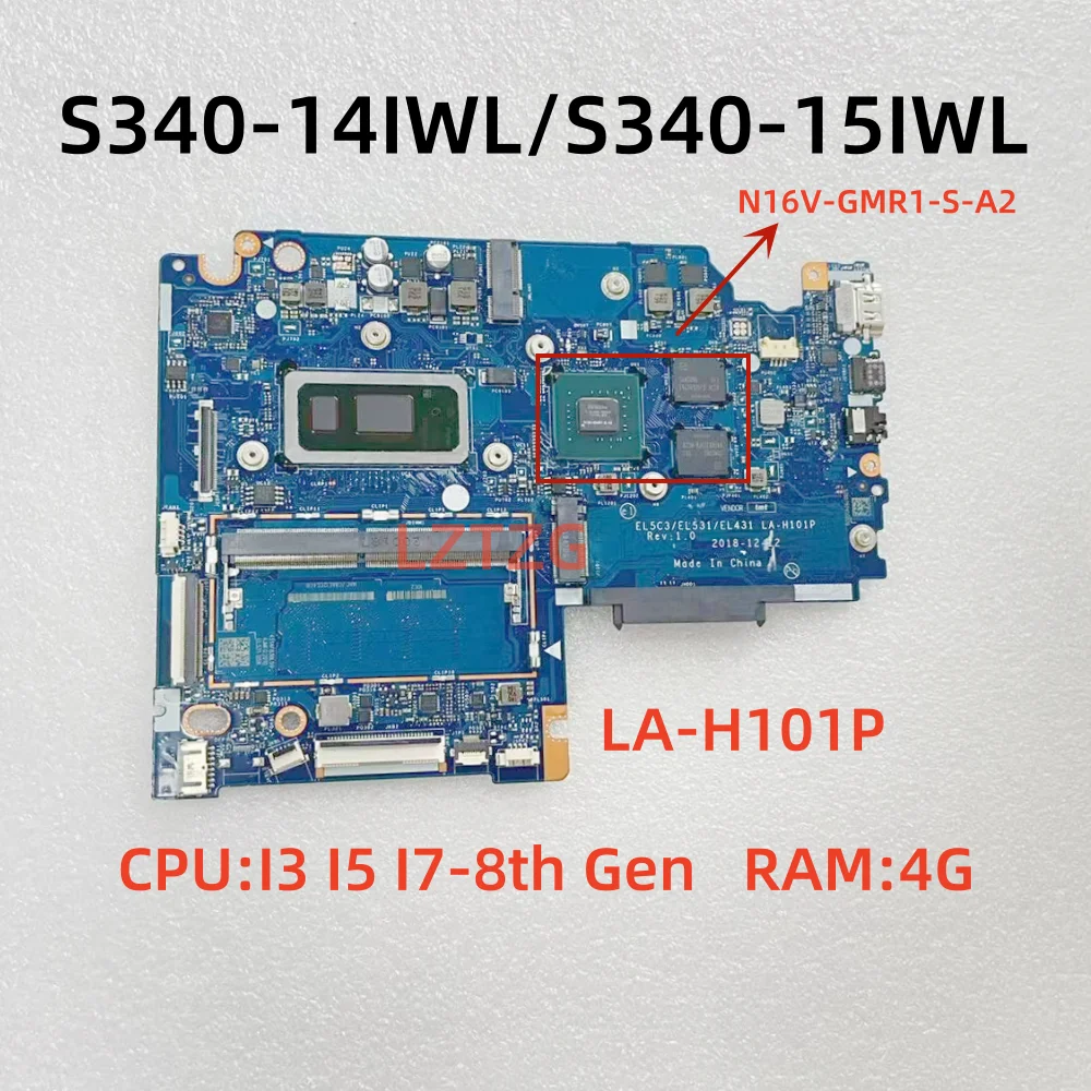 LA-H101P For Lenovo Ideapad S340-14IWL/S340-15IWL Laptop Motherboard With CPU I3 I5 I7-8th Gen GPU 2G RAM 4G 100% Tested OK
LA-H101P For Lenovo Ideapad S340-14IWL/S340-15IWL Laptop Motherboard With CPU I3 I5 I7-8th Gen GPU 2G RAM 4G 100% Tested OK