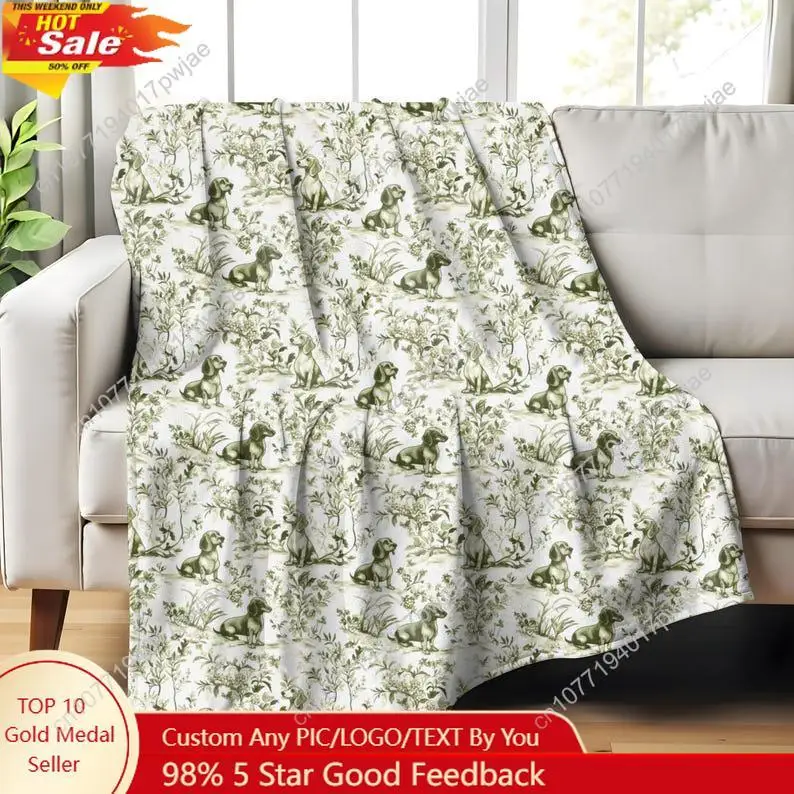 Dachshund Sage Green French Toile Blanket Toile Throw Blanket for Doxie Lovers Sausage Dog Blanket Toile de Jouy Gift Dog Cozy
Dachshund Sage Green French Toile Blanket Toile Throw Blanket for Doxie Lovers Sausage Dog Blanket Toile de Jouy Gift Dog Cozy