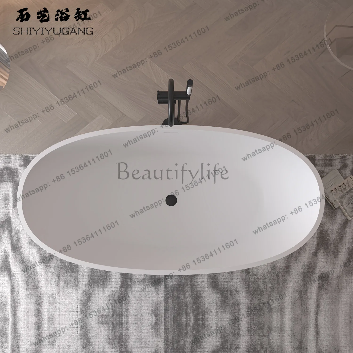Freestanding Artificial Stone Bathtub Homestay Villa Double Large Capacity Bath
Freestanding Artificial Stone Bathtub Homestay Villa Double Large Capacity Bath