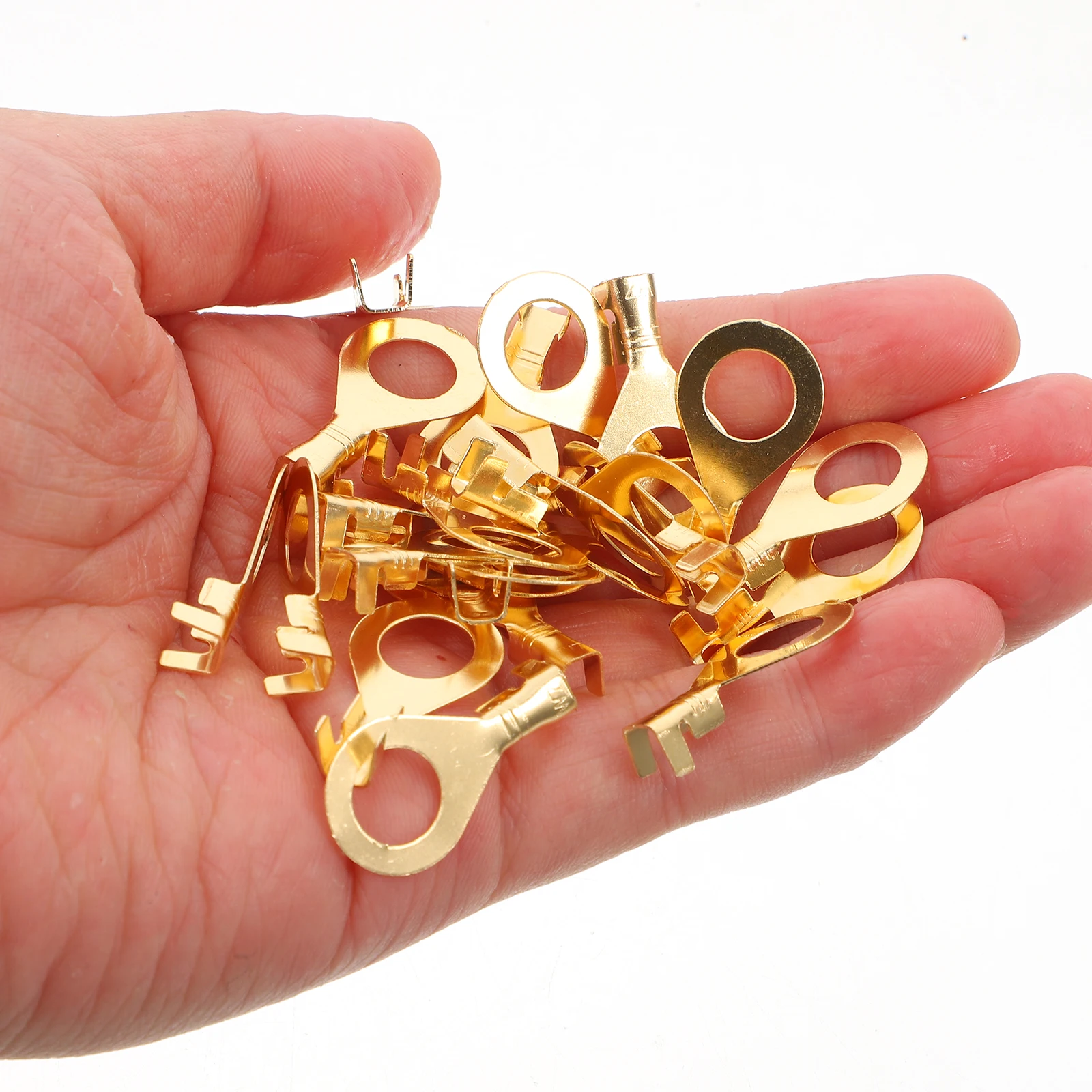 100pcs Ground Connectors Copper Ring Terminals Heavy Duty Wire Lugs Crimp Rings Golden Cable Ends Reusable Versatile
100pcs Ground Connectors Copper Ring Terminals Heavy Duty Wire Lugs Crimp Rings Golden Cable Ends Reusable Versatile