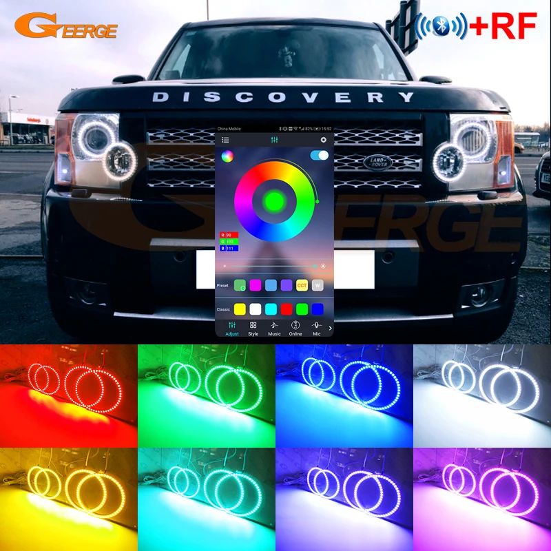 For Land Rover Discovery 3 LR3 RF Remote Bluetooth-compatible Multi Color Ultra Bright RGB LED Angel Eyes Kit Halo Rings
For Land Rover Discovery 3 LR3 RF Remote Bluetooth-compatible Multi Color Ultra Bright RGB LED Angel Eyes Kit Halo Rings