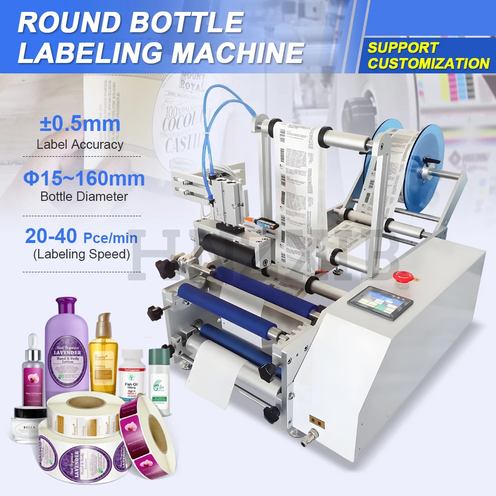 Semi-automatic Round Bottle Labeling Machine Cosmetic Round Bottle Labeling Machine Double Label
Semi-automatic Round Bottle Labeling Machine Cosmetic Round Bottle Labeling Machine Double Label
