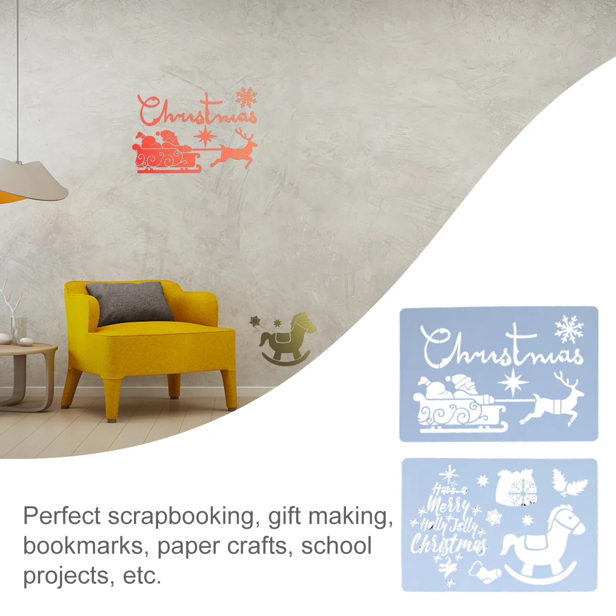16 Pcs Decor Christmas Painting Template DIY Drawing Stencils Decorate 26X18cm Beige Reusable
16 Pcs Decor Christmas Painting Template DIY Drawing Stencils Decorate 26X18cm Beige Reusable