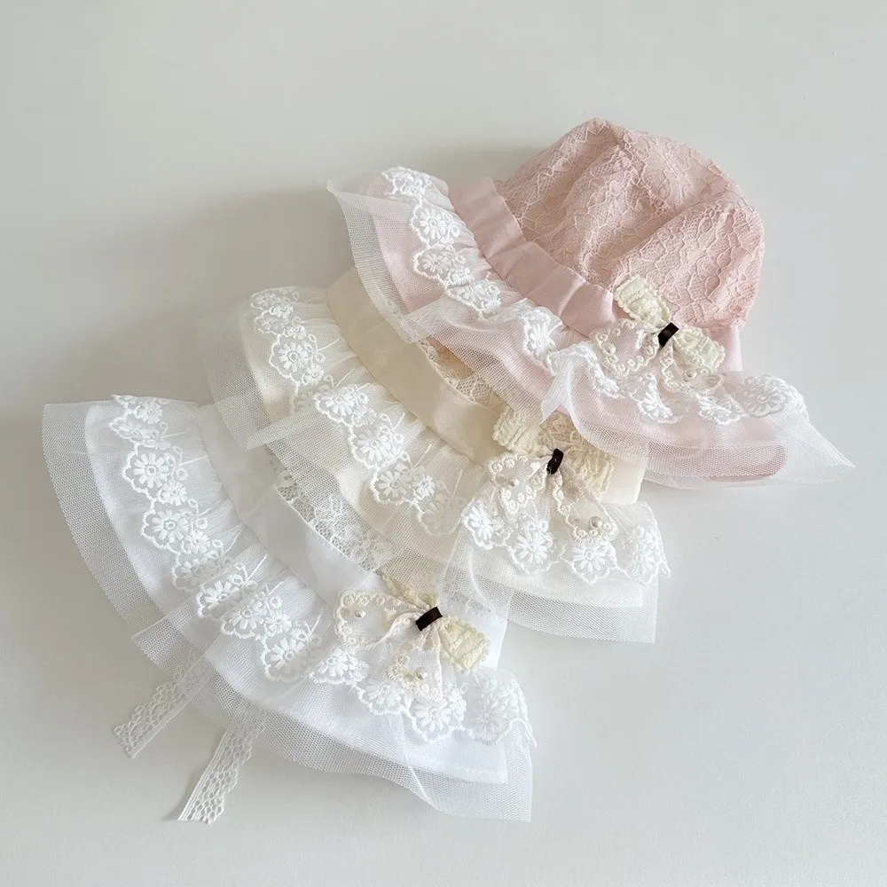 New Adjustable Baby Sun Hat Pearl Bowknot Lace Flower UV Protection Cap Thin Breathable Soft Brim Toddler Bucket Hats Beach
New Adjustable Baby Sun Hat Pearl Bowknot Lace Flower UV Protection Cap Thin Breathable Soft Brim Toddler Bucket Hats Beach