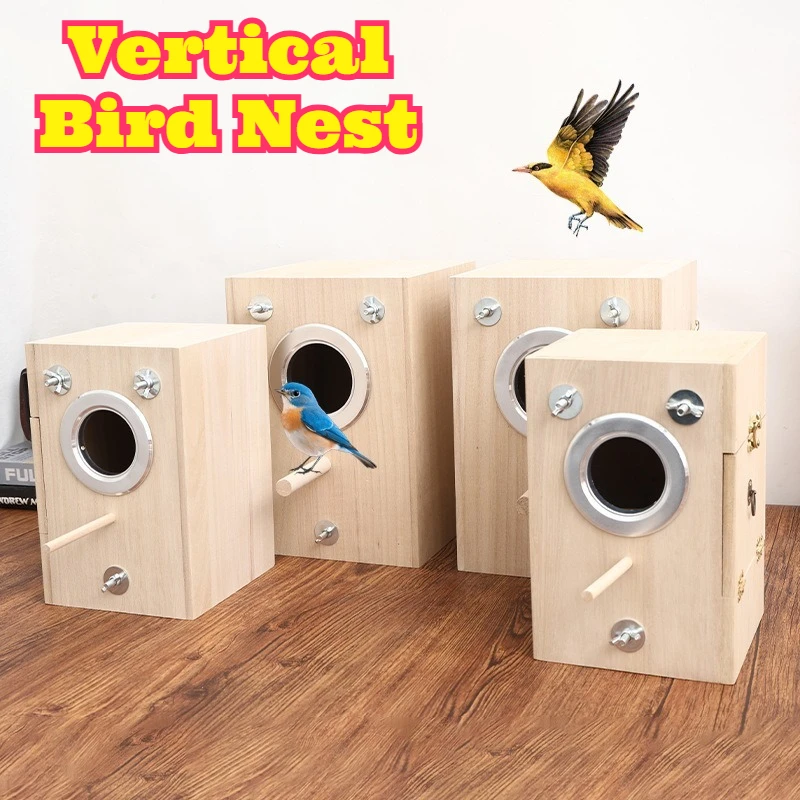Wooden Vertical Nesting Box Parrot Breeding House Small Bird Hatching Shelter Outdoor Garden Bird House Aviary Habitat Medium
Wooden Vertical Nesting Box Parrot Breeding House Small Bird Hatching Shelter Outdoor Garden Bird House Aviary Habitat Medium
