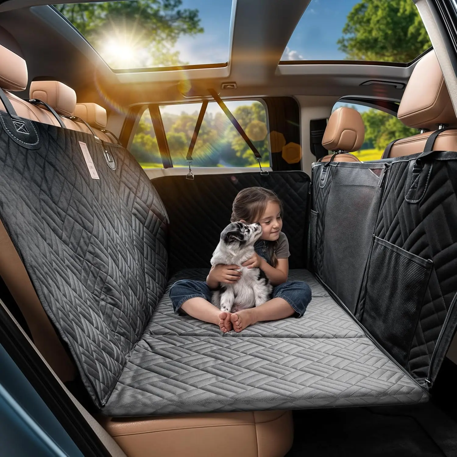 Waterproof Dog Car Seat Cover with Hard Bottom - 6.4mm Support Holds 400lbs for SUV, Truck & Backseat Protection
Waterproof Dog Car Seat Cover with Hard Bottom - 6.4mm Support Holds 400lbs for SUV, Truck & Backseat Protection