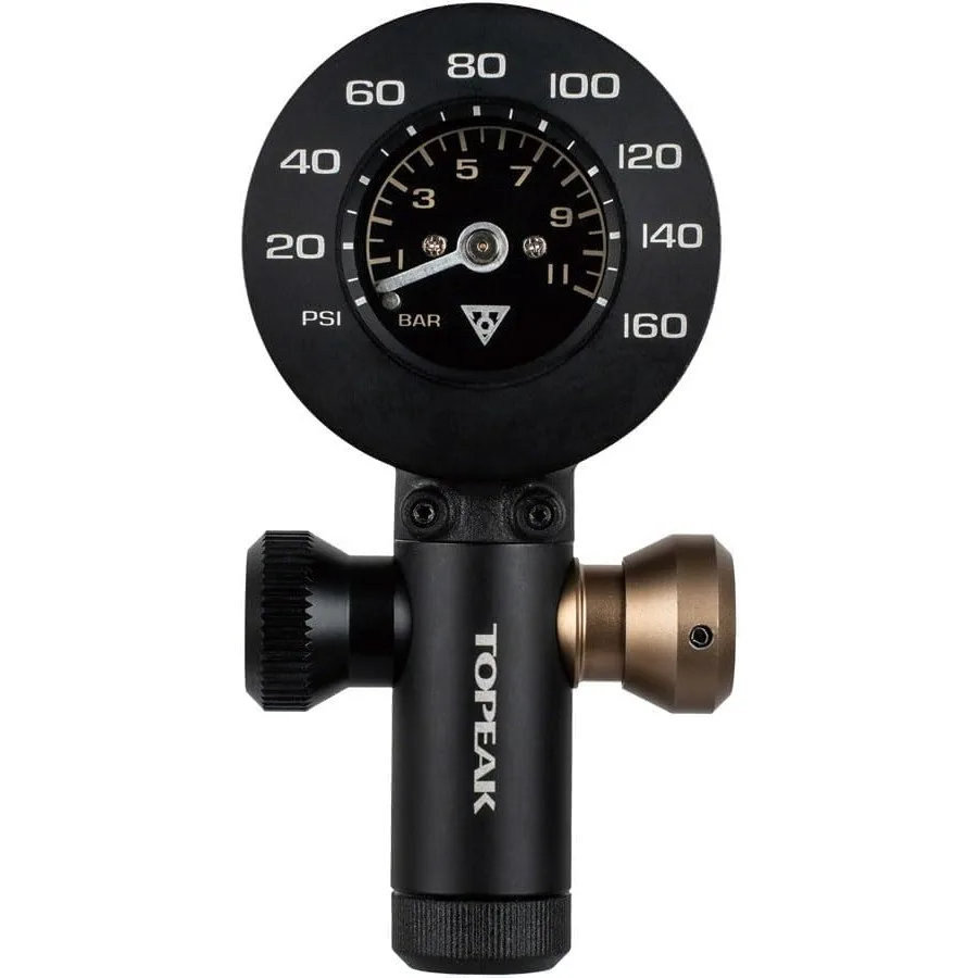 AirBooster G+ CO2 Inflator with 360 Degrees Rotating Analog Gauge CNC Aluminum Presta Valve Compatible Compact 55g Design Dual
AirBooster G+ CO2 Inflator with 360 Degrees Rotating Analog Gauge CNC Aluminum Presta Valve Compatible Compact 55g Design Dual