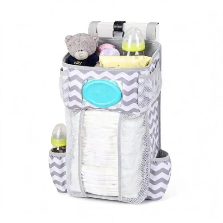 Hanging Diaper Caddy Organizer for Crib, Baby Diaper Holder with 3 Compartments, Water-Resistant Nursery Storage Bag for Changi
Hanging Diaper Caddy Organizer for Crib, Baby Diaper Holder with 3 Compartments, Water-Resistant Nursery Storage Bag for Changi