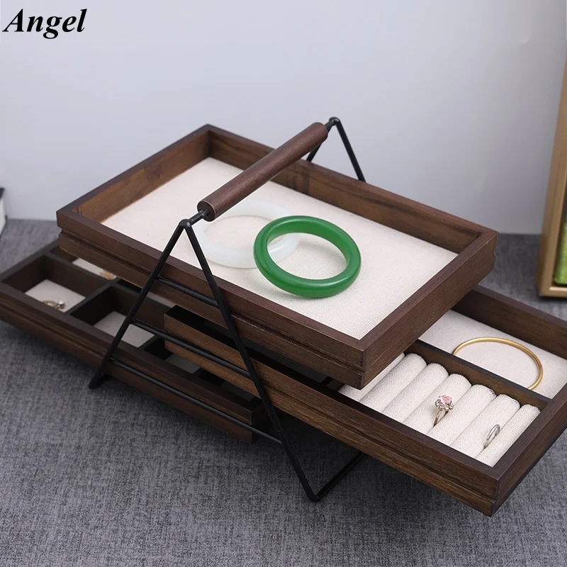 Трехслойная шкатулка для драгоценностей, многофункциональная деревянная стойка для ювелирных изделий, органайзеры для хранения, персонализированные упаковочные принадлежности
Трехслойная шкатулка для драгоценностей, многофункциональная деревянная стойка для ювелирных изделий, органайзеры для хранения, персонализированные упаковочные принадлежности