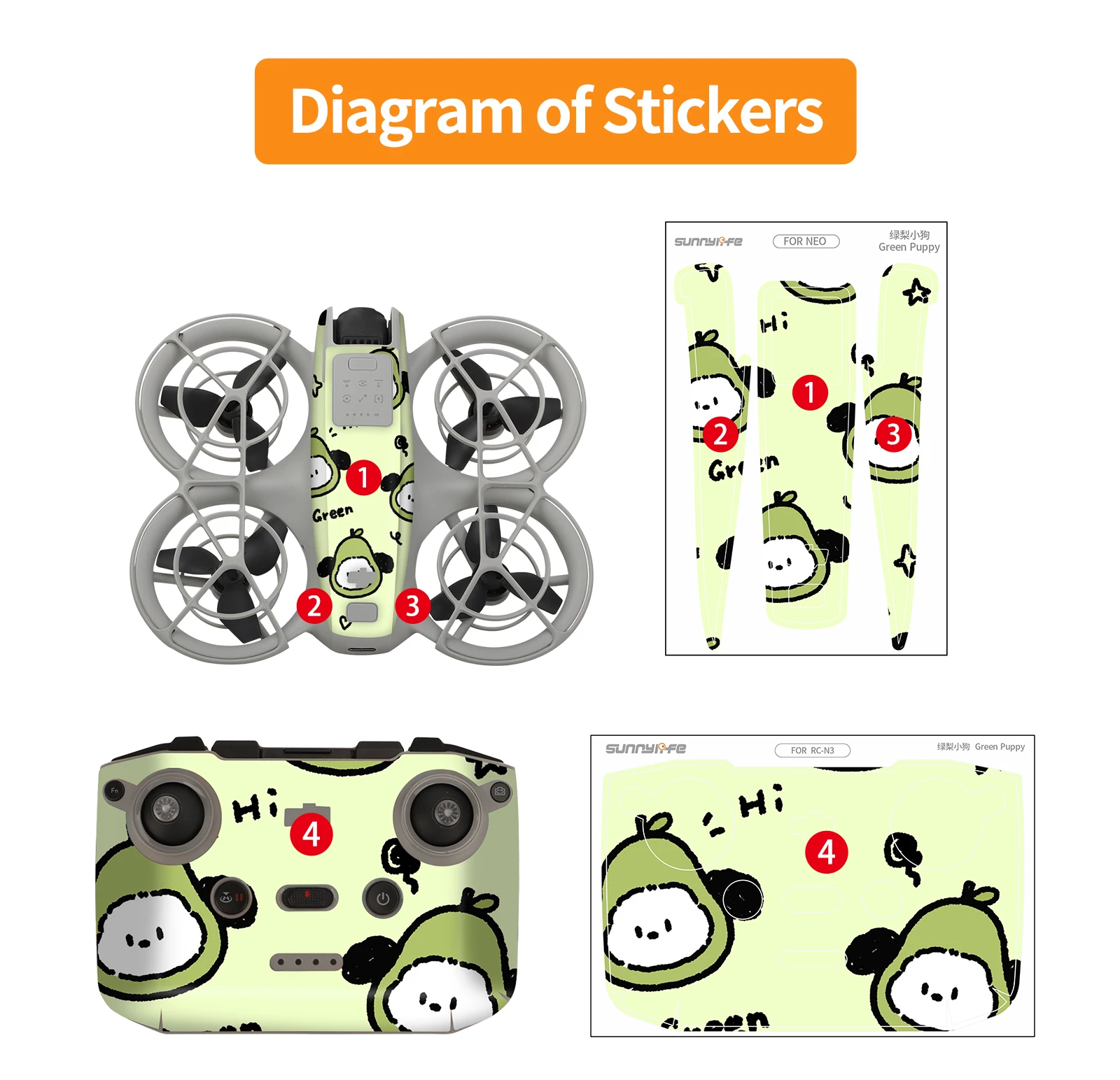 Sunnylife For DJI NEO Body Waterproof Sticker Pvc Remote Control Colorful Anti-Scratch Protective Film Accessories Anti-Scratch
Sunnylife For DJI NEO Body Waterproof Sticker Pvc Remote Control Colorful Anti-Scratch Protective Film Accessories Anti-Scratch