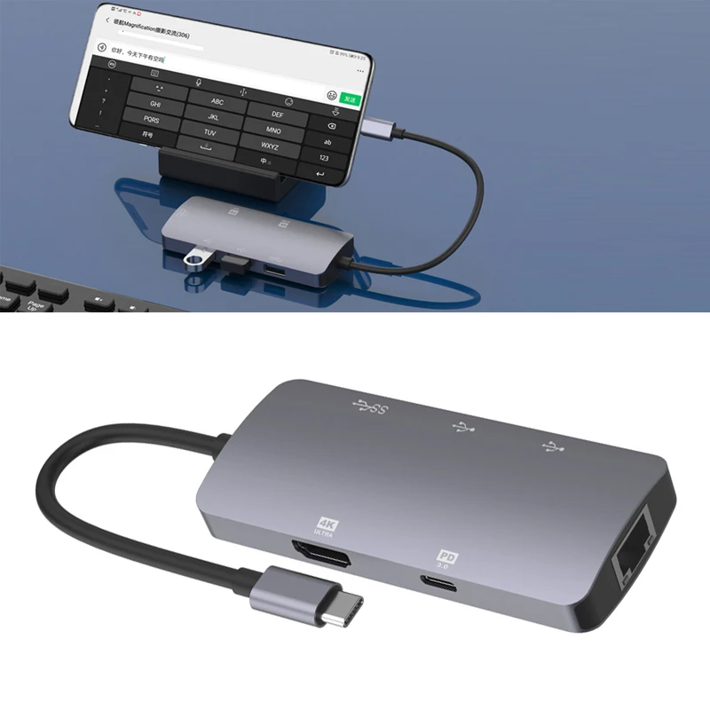 game USB-C HUB dock station USB 3.0 adapter Type-C To HDMI-compatible Adapter Type-c converter Splitter Adapter 4K@30Hz Ethernet
game USB-C HUB dock station USB 3.0 adapter Type-C To HDMI-compatible Adapter Type-c converter Splitter Adapter 4K@30Hz Ethernet