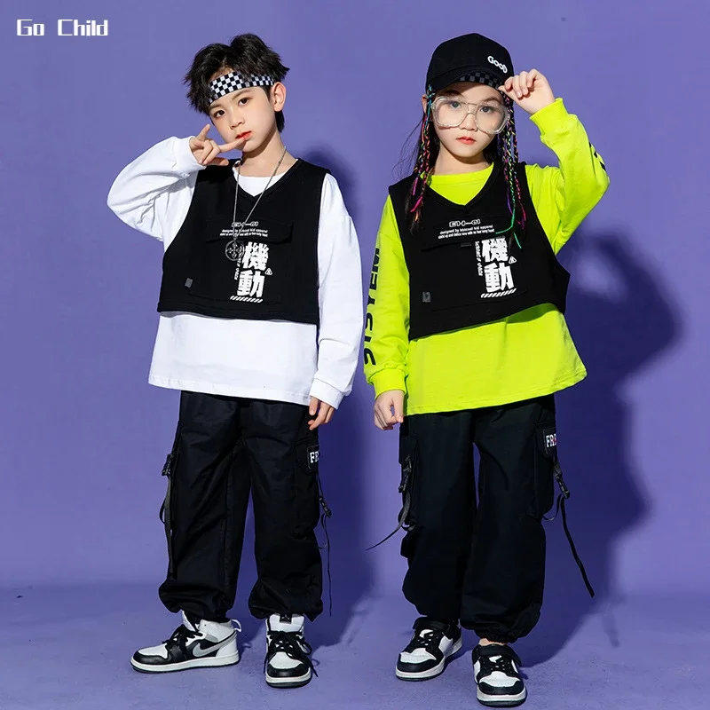 Толстовка для мальчиков и девочек, жилет, джоггеры, топ в стиле хип-хоп, детские брюки-карго, костюм, одежда для детей, подростков, джазовая уличная одежда
Толстовка для мальчиков и девочек, жилет, джоггеры, топ в стиле хип-хоп, детские брюки-карго, костюм, одежда для детей, подростков, джазовая уличная одежда
