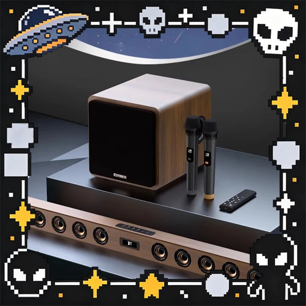 Музыкальный плеер THINKYA K211 для семейного караоке с 8-дюймовым независимым сабвуфером, поддержка коаксиального, оптического, 3.5 мм, USB и HDMI входов
Музыкальный плеер THINKYA K211 для семейного караоке с 8-дюймовым независимым сабвуфером, поддержка коаксиального, оптического, 3.5 мм, USB и HDMI входов