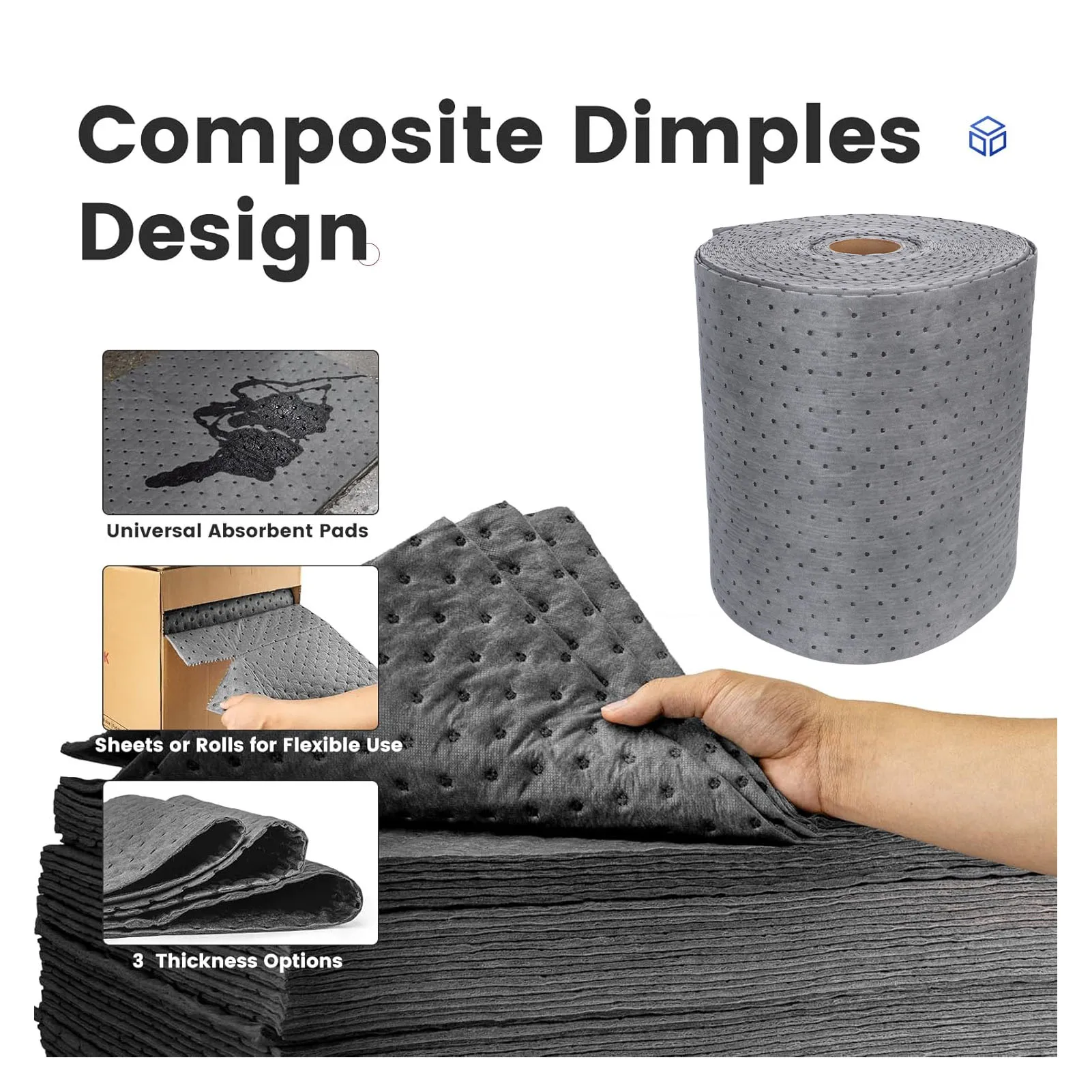 Oil Absorbent Mat Roll Heavyweight Universal Pads High Absorption Rate Water Tear Proof for Home Garage Basement
Oil Absorbent Mat Roll Heavyweight Universal Pads High Absorption Rate Water Tear Proof for Home Garage Basement