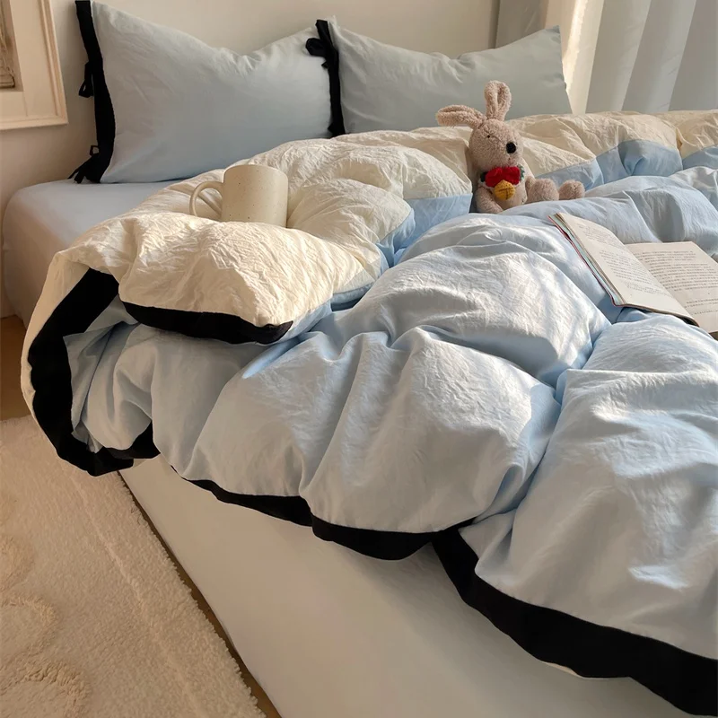 Lime Dream Cute Girl Soft Skin-Friendly Blue Bedding Set Single Person Dormitory Bed Sheet Cover Quilt Cover Bed Canopy
Lime Dream Cute Girl Soft Skin-Friendly Blue Bedding Set Single Person Dormitory Bed Sheet Cover Quilt Cover Bed Canopy