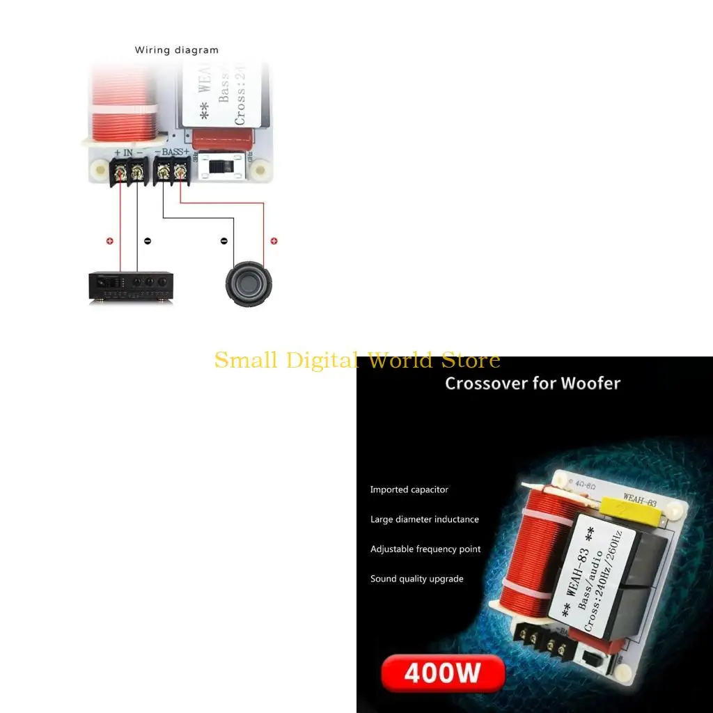 77UB Audio Speaker Frequency Divider Module Pure Bass Hi-Fi Audio Crossover Filter Distributor Board for DIY Speaker
77UB Audio Speaker Frequency Divider Module Pure Bass Hi-Fi Audio Crossover Filter Distributor Board for DIY Speaker
