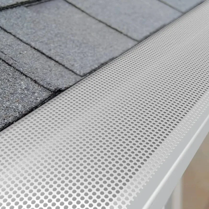 Perforated Aluminum Metal Leaf Guard for Roofs Rain Gutter Guard Building Materials Product
Perforated Aluminum Metal Leaf Guard for Roofs Rain Gutter Guard Building Materials Product