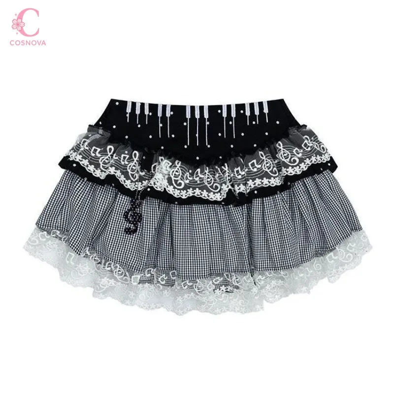 Y2k Hot Girl Lace Music Note Checkered Layered Skirt Women Summer Cake Ruffle High Waist Skirt Kawaii Harajuku Daily Mini Skirt
Y2k Hot Girl Lace Music Note Checkered Layered Skirt Women Summer Cake Ruffle High Waist Skirt Kawaii Harajuku Daily Mini Skirt