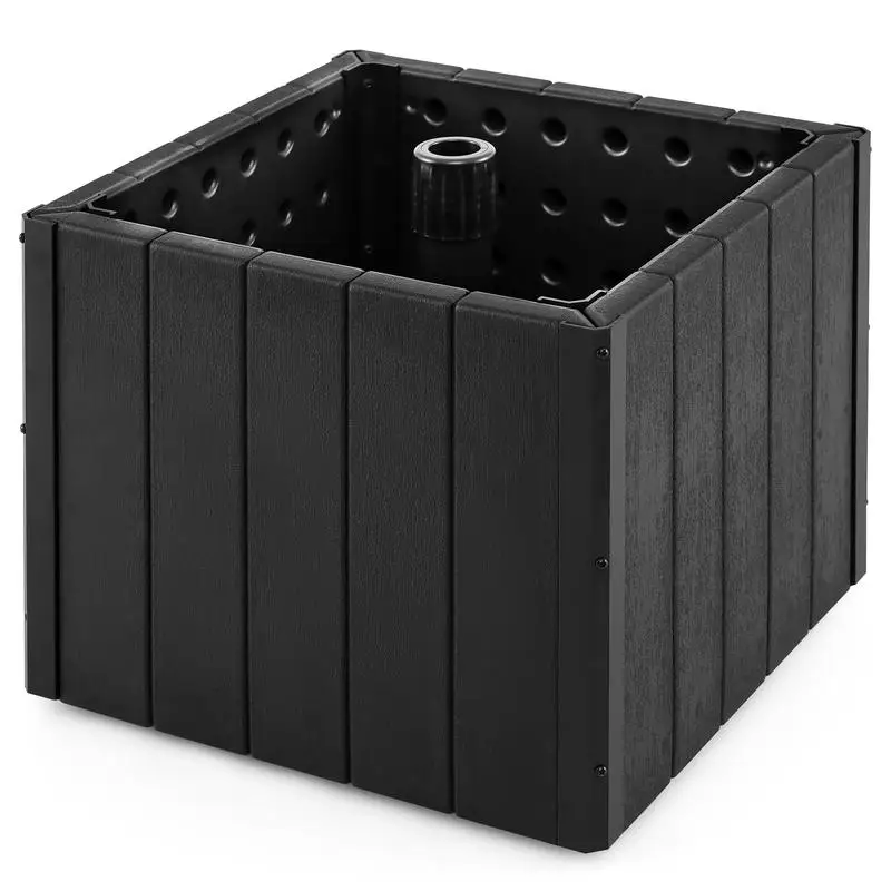 2-in-1 Outdoor Umbrella Base Planter Patio Umbrella Stand with Flower Box-Black
2-in-1 Outdoor Umbrella Base Planter Patio Umbrella Stand with Flower Box-Black