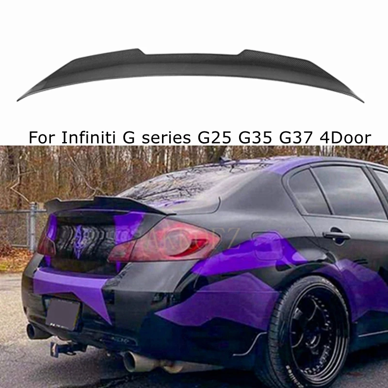 For Infiniti G series G35 G37 4Door Sedan Carbon fiber Rear Spoiler Trunk wing 2007-2014
For Infiniti G series G35 G37 4Door Sedan Carbon fiber Rear Spoiler Trunk wing 2007-2014