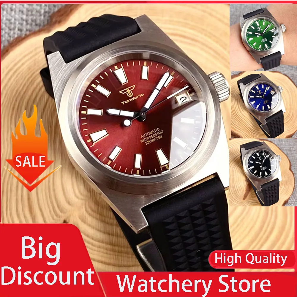 Сапфировое стекло Tandorio AR 38 мм Светящиеся метки и стрелки, водонепроницаемые мужские часы для дайвинга NH35A, 200 м, с автоматическим механизмом
Сапфировое стекло Tandorio AR 38 мм Светящиеся метки и стрелки, водонепроницаемые мужские часы для дайвинга NH35A, 200 м, с автоматическим механизмом