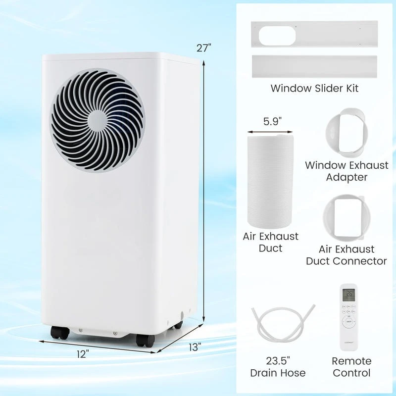 8200/10000 BTU Portable Air Conditioner 3-in-1 Stand up AC Unit with Dehumidifier-10000 BTU
8200/10000 BTU Portable Air Conditioner 3-in-1 Stand up AC Unit with Dehumidifier-10000 BTU