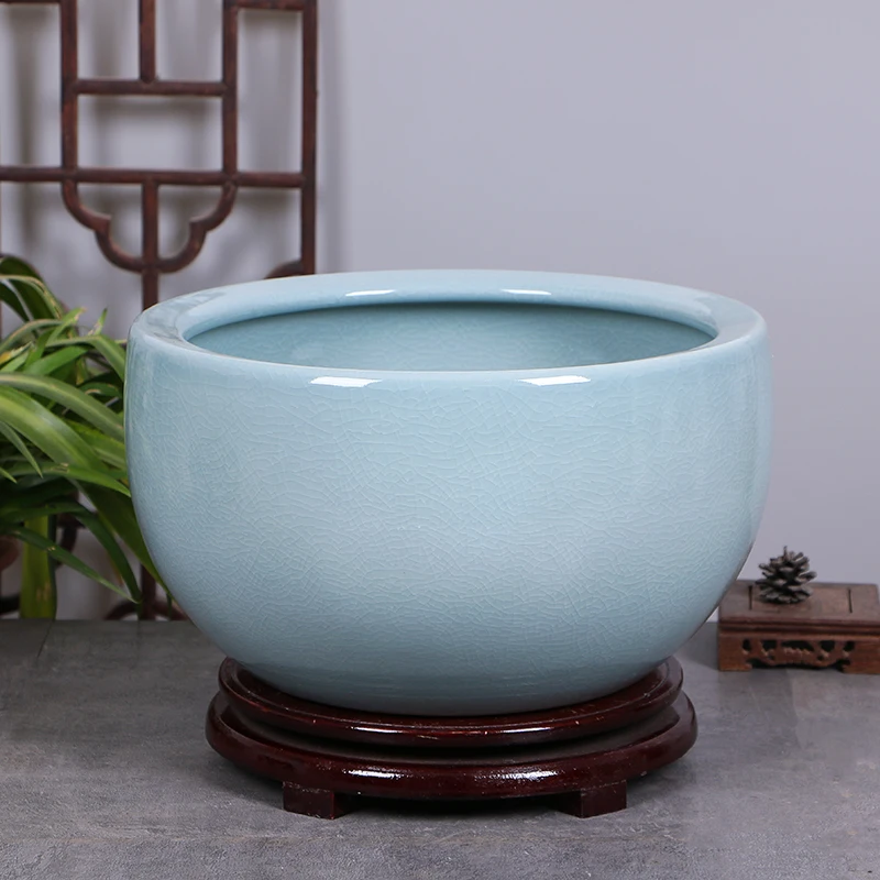 Solid Light Blue Fishbowl 10 Inch Ceramic Pottery Round Fish Bowl Goldfish Aquariums Tank Ceramic Pot for Plants Fishbowl Pot
Solid Light Blue Fishbowl 10 Inch Ceramic Pottery Round Fish Bowl Goldfish Aquariums Tank Ceramic Pot for Plants Fishbowl Pot