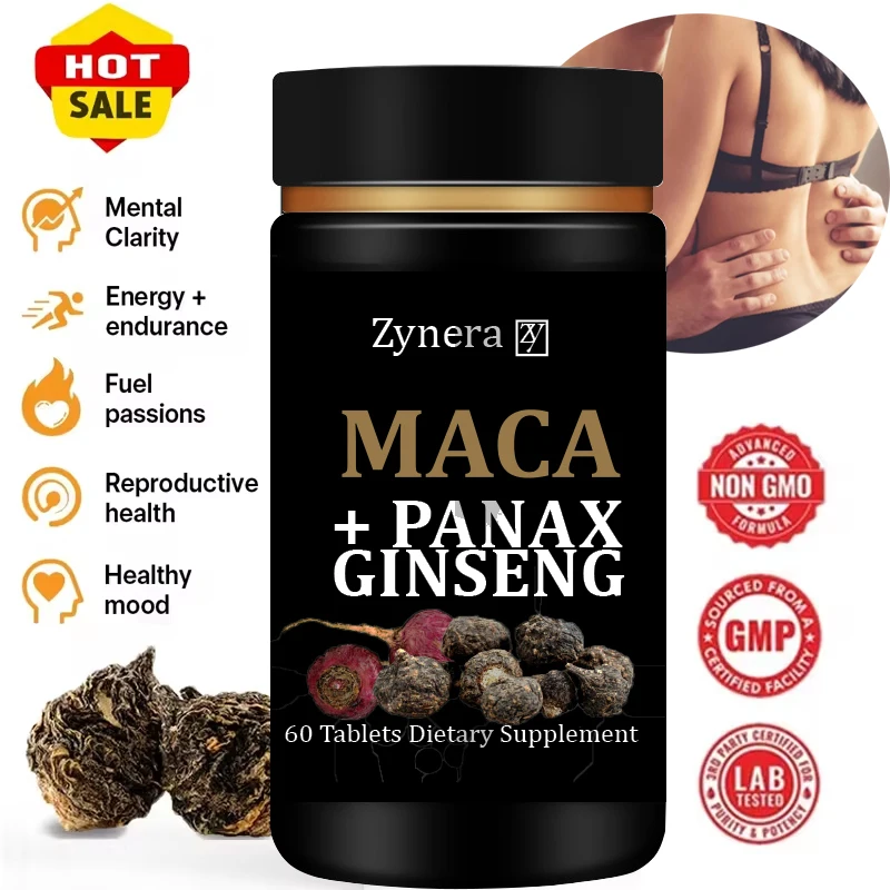 Organic Maca + Panax Ginseng Extract Supplement,Men's Energizer for Stamina Booster for Men ,Energy and Endurance Support
Organic Maca + Panax Ginseng Extract Supplement,Men's Energizer for Stamina Booster for Men ,Energy and Endurance Support