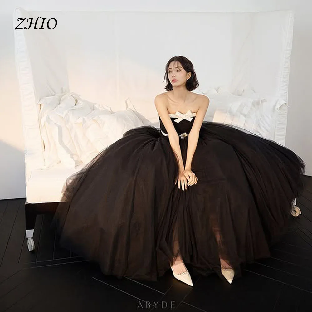 ZHIO Strapless Bow Korean Wedding Dresses Black Tulle Customized Bridal Photo Shoot Gown Luxury Self-Wedding Dresses
ZHIO Strapless Bow Korean Wedding Dresses Black Tulle Customized Bridal Photo Shoot Gown Luxury Self-Wedding Dresses