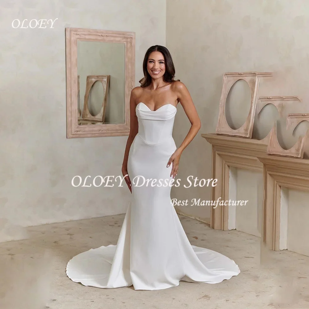 OLOEY Exquisite Mermaid Bridal Gowns Sweep Train Wedding Gowns Sweetheart Bridal Dresses 2026 Boho Women Custom Made
OLOEY Exquisite Mermaid Bridal Gowns Sweep Train Wedding Gowns Sweetheart Bridal Dresses 2026 Boho Women Custom Made