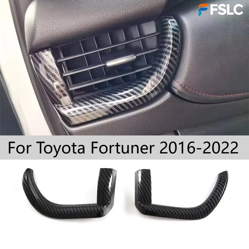 For Toyota Fortuner 2016-2022 2Pcs ABS Carbon Fiber Color Air Outlet AC Vent Cover Trim Interior Car Accessories
For Toyota Fortuner 2016-2022 2Pcs ABS Carbon Fiber Color Air Outlet AC Vent Cover Trim Interior Car Accessories