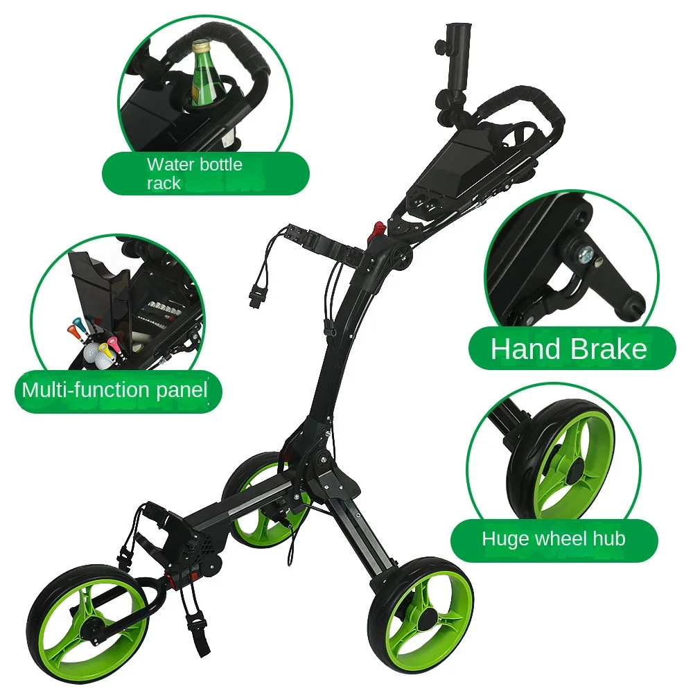 3 Wheel Golf Push Cart & Golf Bag Cart - Smooth Golf Push Pull Cart Adjustable, Lightweight, Foldable, With Cup Holder, Brake
3 Wheel Golf Push Cart & Golf Bag Cart - Smooth Golf Push Pull Cart Adjustable, Lightweight, Foldable, With Cup Holder, Brake