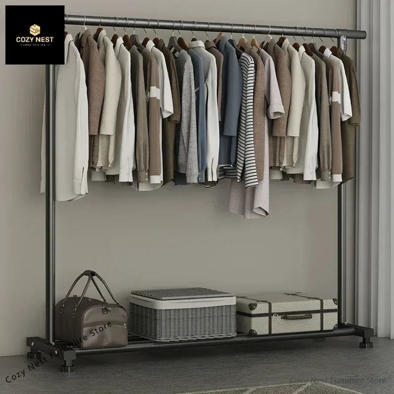 White Black Wheels Clothes Rack Minimalist Bedroom Shop Indoor Stand Clothes Rack Nordic Display Burro Ropa Perchero Furniture
White Black Wheels Clothes Rack Minimalist Bedroom Shop Indoor Stand Clothes Rack Nordic Display Burro Ropa Perchero Furniture