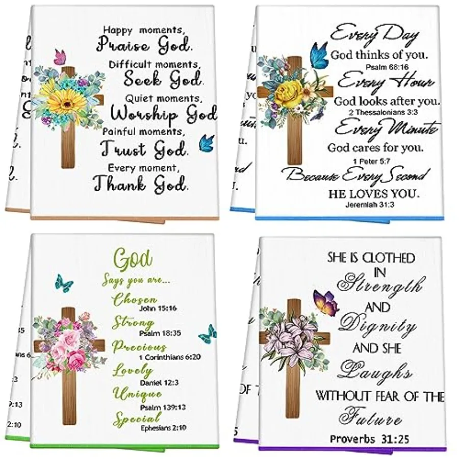 4 шт. христианские кухонные полотенца Hymn Чайные полотенца со Священным Писанием Библейский стих Молитвы Религиозные Gts для церковных женщин Мама Гранд
4 шт. христианские кухонные полотенца Hymn Чайные полотенца со Священным Писанием Библейский стих Молитвы Религиозные Gts для церковных женщин Мама Гранд