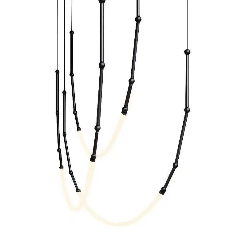 villa duplex staircase chandelier exhibition hall soft decoration personalized line chandelier
villa duplex staircase chandelier exhibition hall soft decoration personalized line chandelier