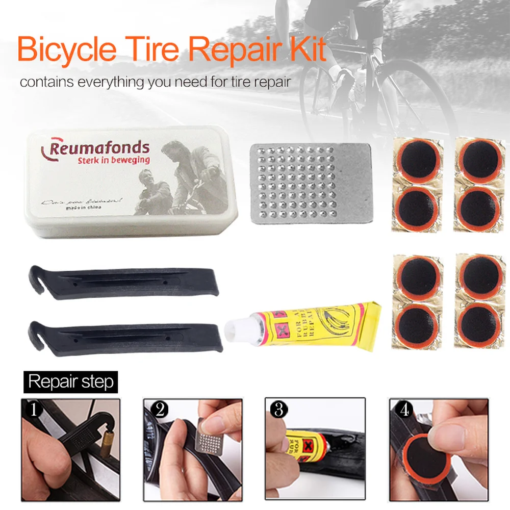 Bicycle Flat Tire Repair Kit Tool Set Portable Rubber Fetal Repair Tools bike Inner Tube Puncture Patch Repair Tools
Bicycle Flat Tire Repair Kit Tool Set Portable Rubber Fetal Repair Tools bike Inner Tube Puncture Patch Repair Tools