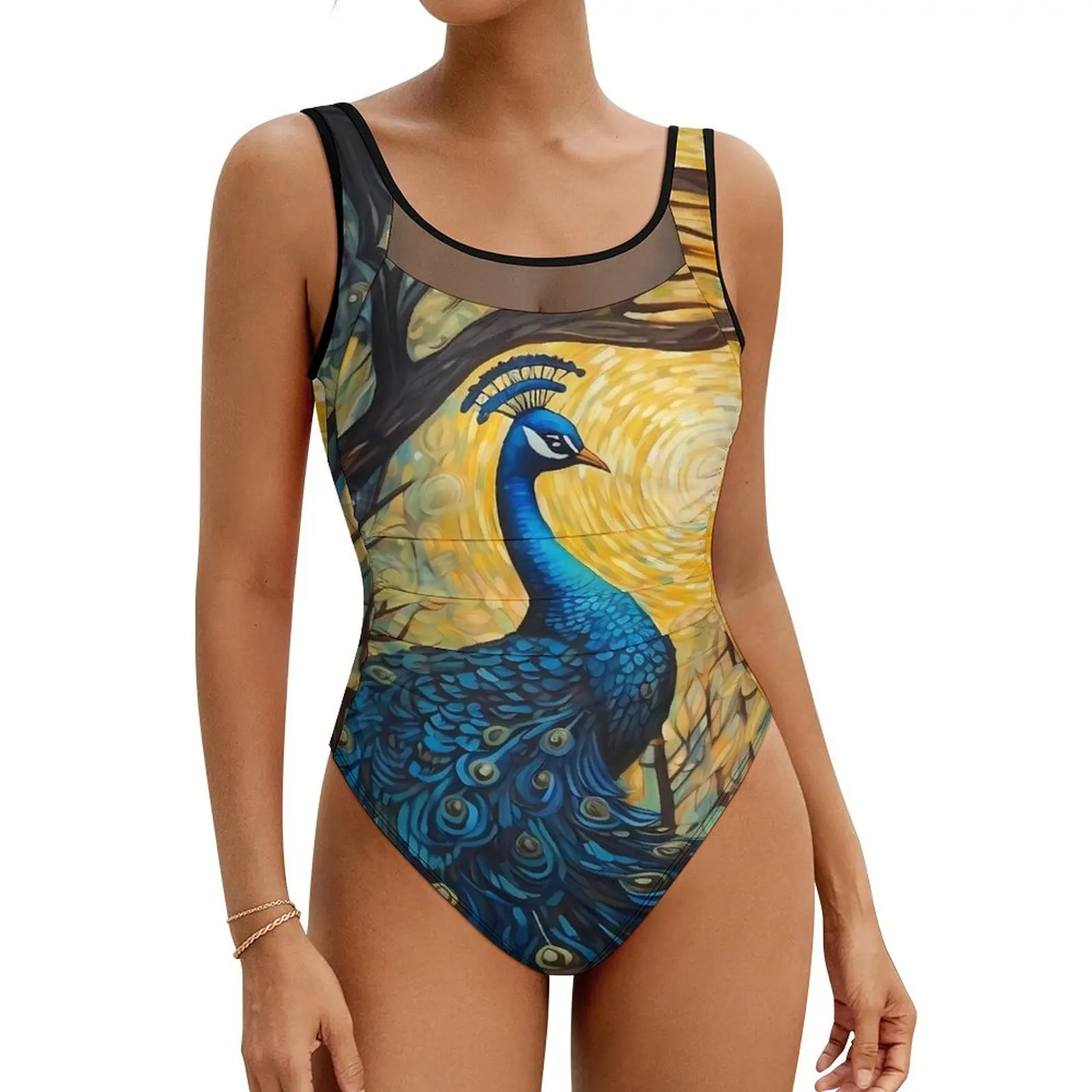 Fantasy Painting About Peacock Swimsuit One-Piece Swimwear Push Up Stylish Bathing Suit Sexy Holiday Surf Design Swimsuits
Fantasy Painting About Peacock Swimsuit One-Piece Swimwear Push Up Stylish Bathing Suit Sexy Holiday Surf Design Swimsuits