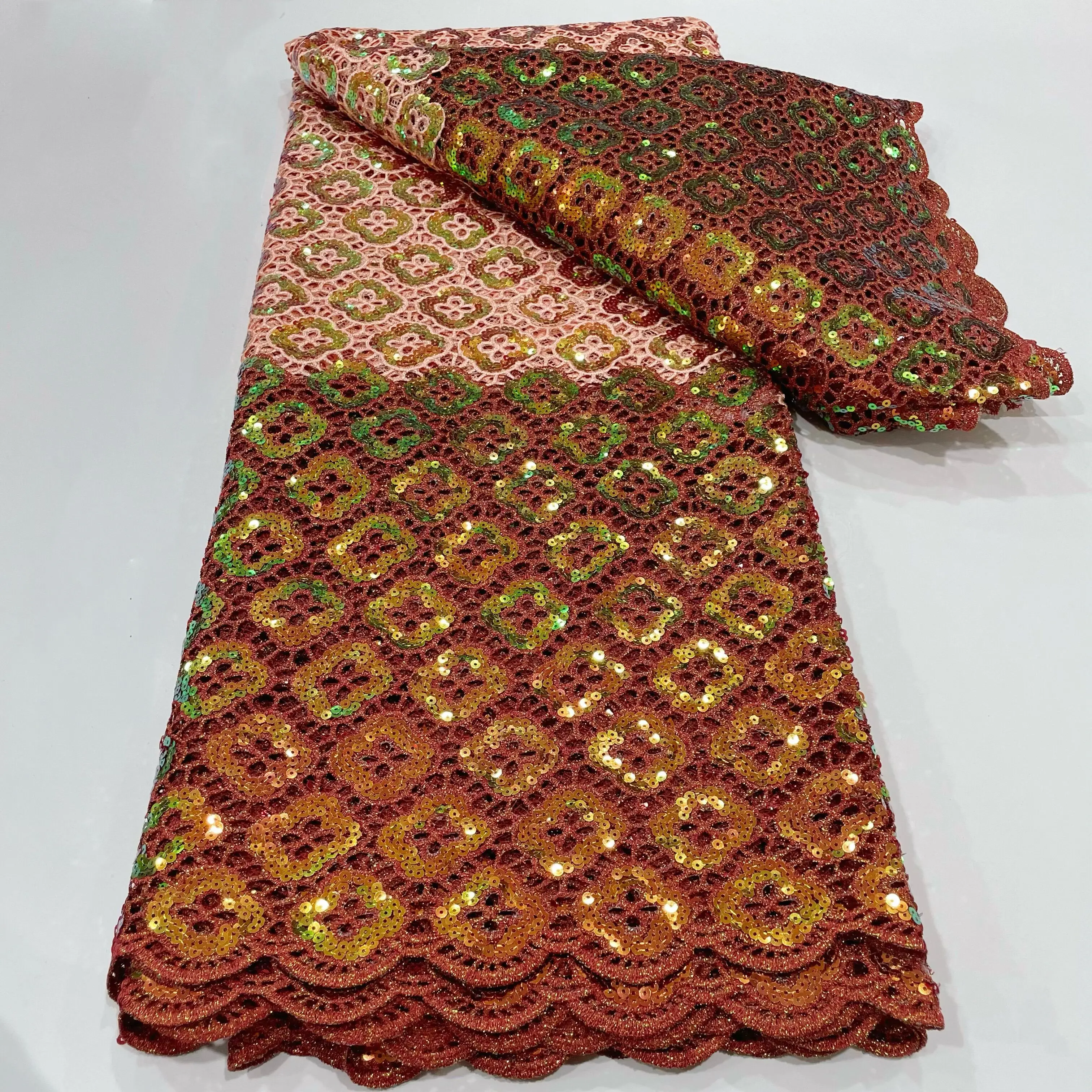 High Quality African Guipure Cord Lace with Sequins Fabric French Water Soluble Lace Nigerian Celebration Lace For Party
High Quality African Guipure Cord Lace with Sequins Fabric French Water Soluble Lace Nigerian Celebration Lace For Party