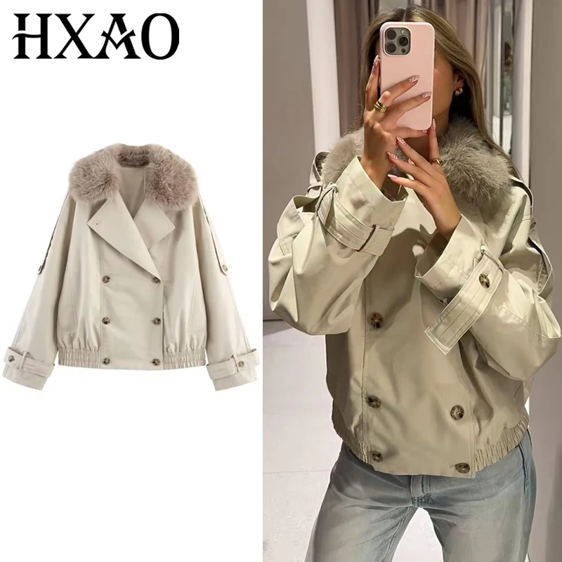HXAO Women's Trench Coat Crop Waterproof Outerwear Women's Oversize Windbreaker Outdoor Double Breasted Long Sleeve Coats Parkas
HXAO Women's Trench Coat Crop Waterproof Outerwear Women's Oversize Windbreaker Outdoor Double Breasted Long Sleeve Coats Parkas