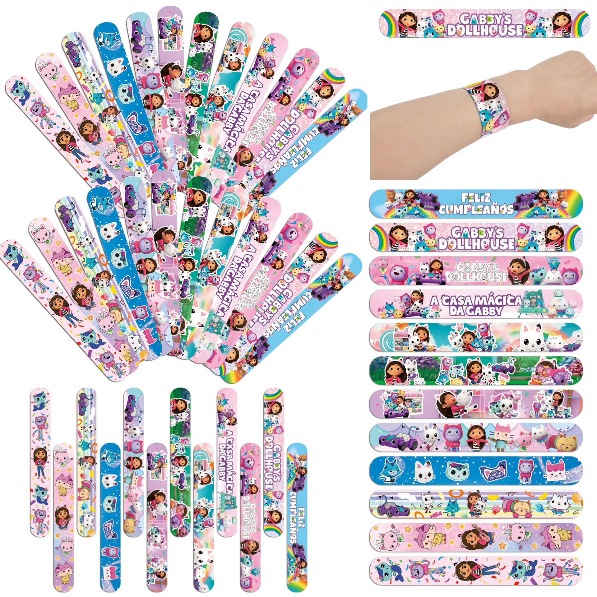 12/24/36pcs Gabby Dollhouse Cats Slap Bracelets Party Favors Gifts Wristbands Snap Birthday Party Supplies Pinata Fillers Gifts
12/24/36pcs Gabby Dollhouse Cats Slap Bracelets Party Favors Gifts Wristbands Snap Birthday Party Supplies Pinata Fillers Gifts