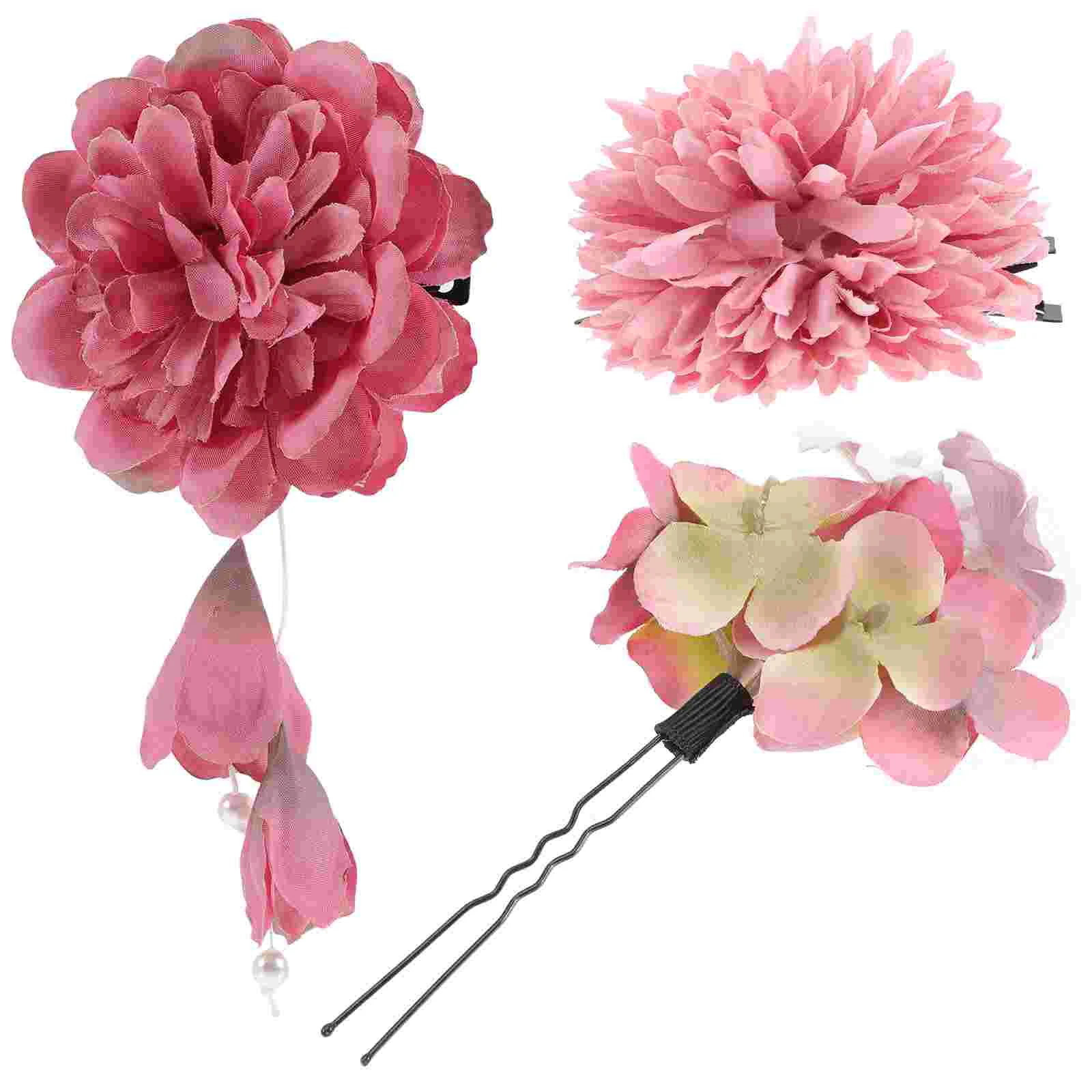 3 Pcs Hair Clips Hairpin Flower Decoration Vintage Barrette Rosy Japanese Bride
3 Pcs Hair Clips Hairpin Flower Decoration Vintage Barrette Rosy Japanese Bride