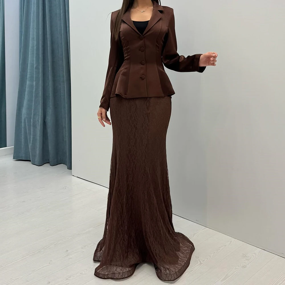 Вечерние платья трапециевидной формы по индивидуальному заказу, длиной до пола, с квадратным воротником и длинными рукавами, платье для выпускного вечера, модное кружевное простое драпированное вечернее платье на пуговицах
Вечерние платья трапециевидной формы по индивидуальному заказу, длиной до пола, с квадратным воротником и длинными рукавами, платье для выпускного вечера, модное кружевное простое драпированное вечернее платье на пуговицах