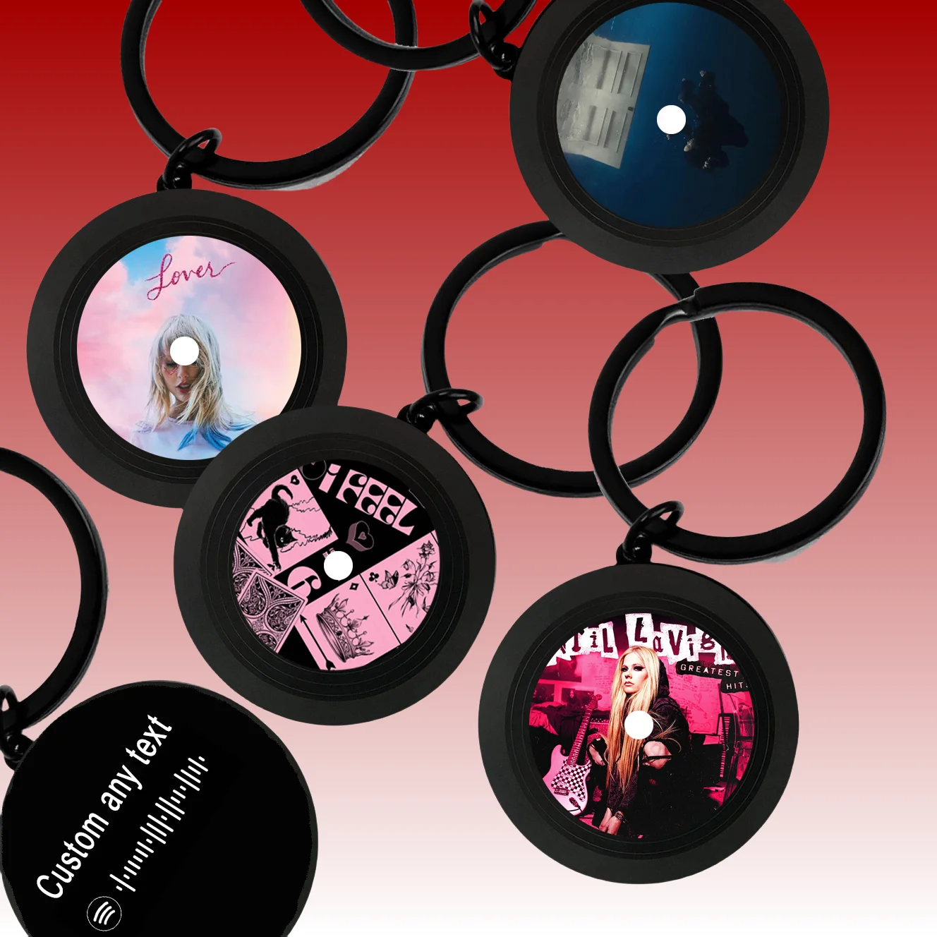 Custom Album Photo Vinyl Record Keychain Personalized Spotify Music Code Keyring for Bag Accessories Kpop Hip Hop Fans Gift
Custom Album Photo Vinyl Record Keychain Personalized Spotify Music Code Keyring for Bag Accessories Kpop Hip Hop Fans Gift