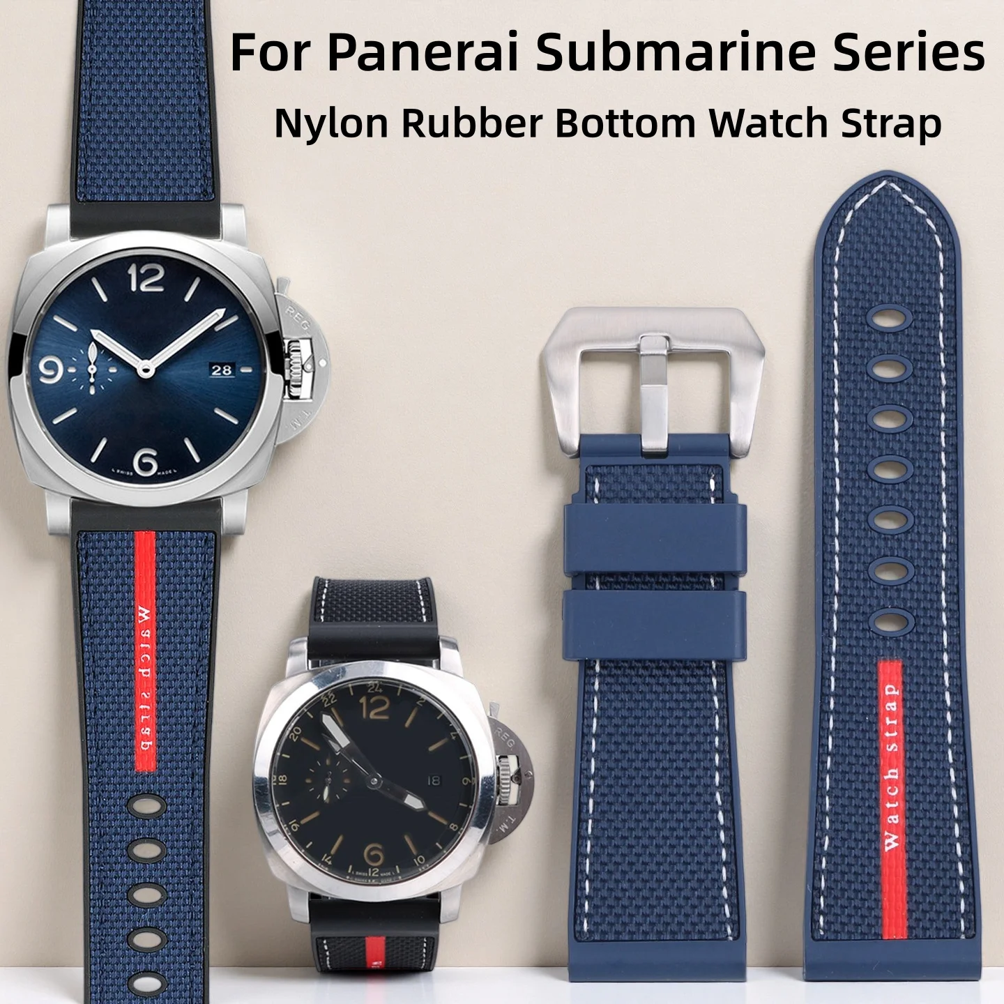 24mm 26 mm Nylon Rubber Bracelet Watchband for Panerai Submarine Garmin JEEP Watchband Camo Watch strap Replacement Accessories
24mm 26 mm Nylon Rubber Bracelet Watchband for Panerai Submarine Garmin JEEP Watchband Camo Watch strap Replacement Accessories