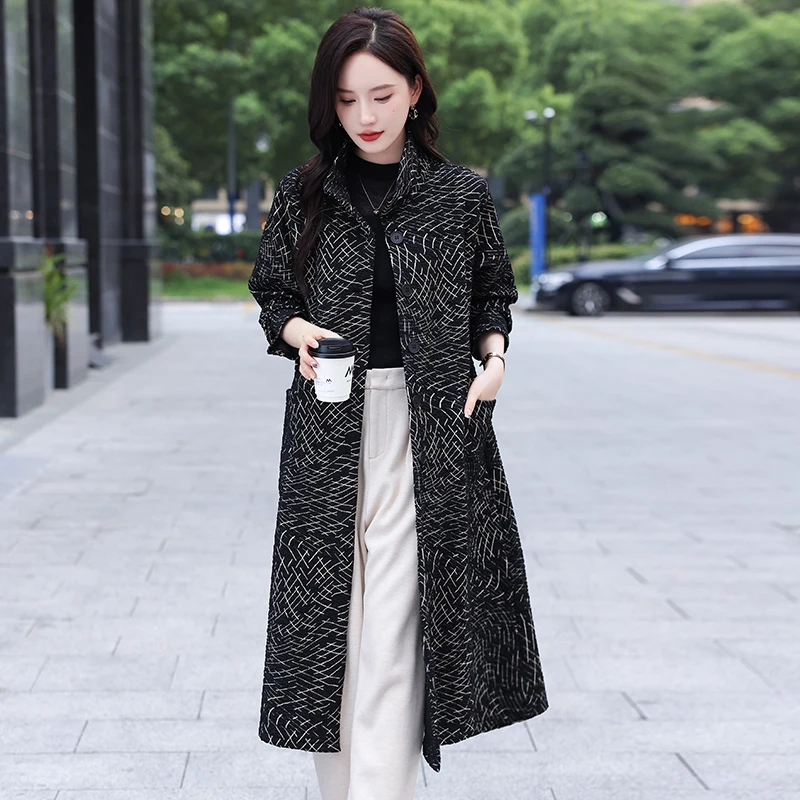 European Style Women's Basic Trench Coats 2024 Autumn Winter Plus Size Lady Jacket Fashion Loose Female Outerwear Clothes KE1529
European Style Women's Basic Trench Coats 2024 Autumn Winter Plus Size Lady Jacket Fashion Loose Female Outerwear Clothes KE1529