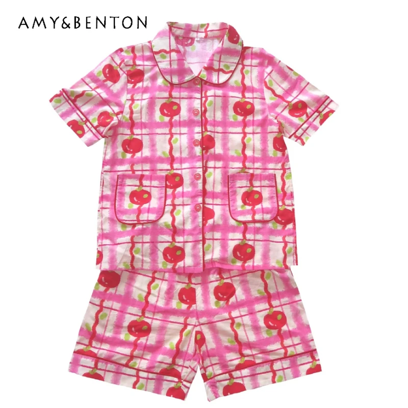 2026 Spring Summer New Red Pajamas for Women Original Design Sweet Cool Y2k Cute Fruit Print Cotton Shorts Pajama Sets Ladies
2026 Spring Summer New Red Pajamas for Women Original Design Sweet Cool Y2k Cute Fruit Print Cotton Shorts Pajama Sets Ladies