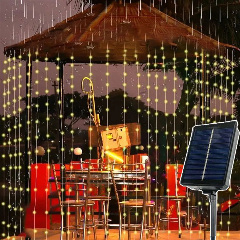 LED Fairy Light Garland Wedding Party 3/6M Outdoor Light LED Solar Curtain String Light Garden Decoration Christmas Decoration
LED Fairy Light Garland Wedding Party 3/6M Outdoor Light LED Solar Curtain String Light Garden Decoration Christmas Decoration